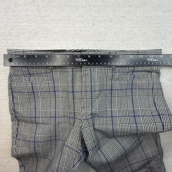 Banana Republic Sloan Skinny Fit Glen Plaid Pants Blue Gray Womens Size 2 NEW - Picture 5 of 10